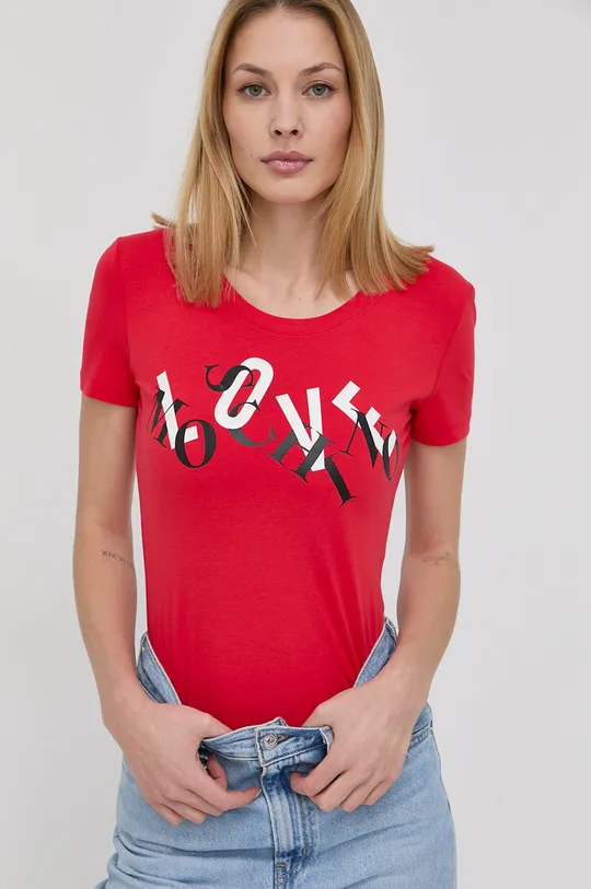 czerwony Love Moschino T-shirt Damski