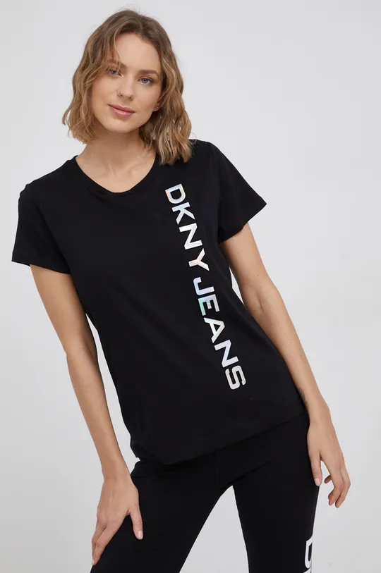 czarny Dkny - T-shirt E14E3DNA Damski