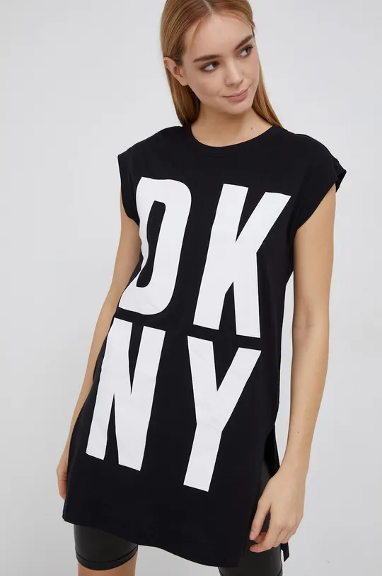 czarny Dkny T-shirt Damski