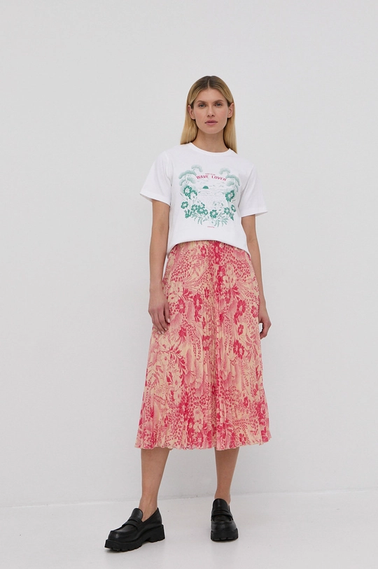 Red Valentino - T-shirt bawełniany biały