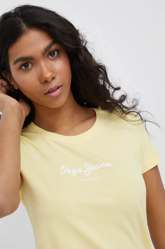 rumena T-shirt Pepe Jeans New Virginia Ss N