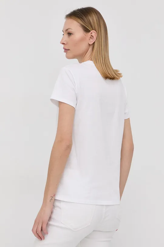 Bavlněné tričko Karl Lagerfeld bílá