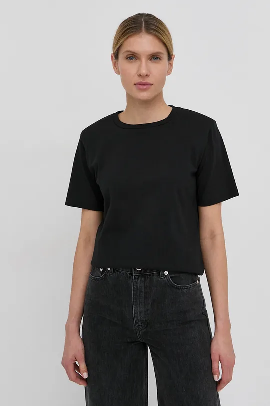 чорний Gestuz - Бавовняна футболка Jory Жіночий