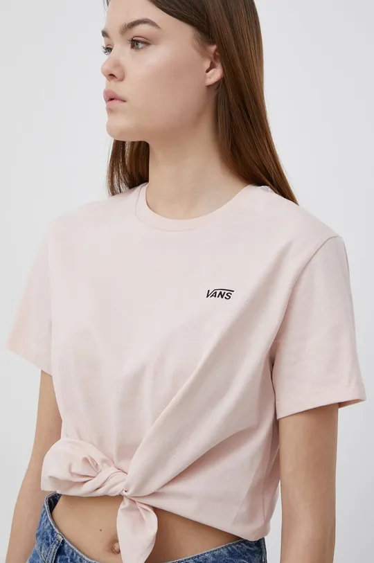 różowy Vans t-shirt bawełniany