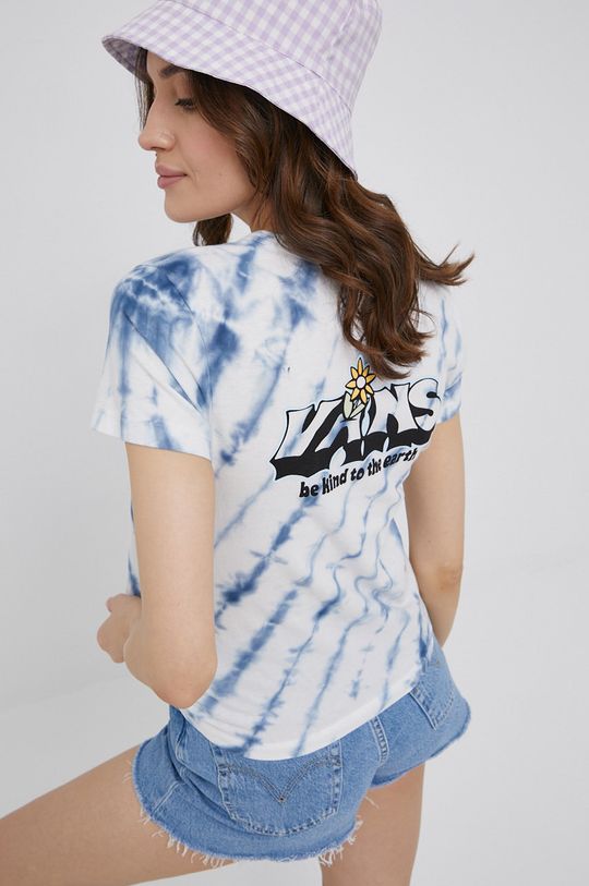 niebieski Vans t-shirt bawełniany Damski