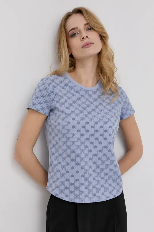 μωβ Βαμβακερό μπλουζάκι Elisabetta Franchi Γυναικεία