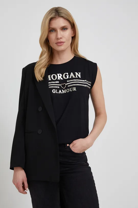 czarny Morgan t-shirt Damski