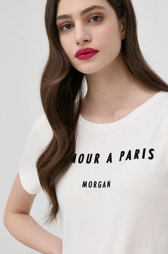 biały Morgan t-shirt