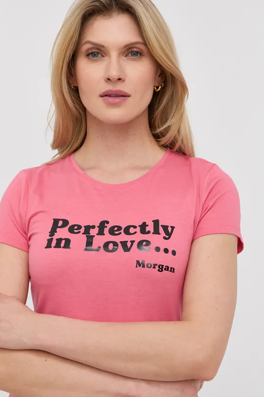 różowy Morgan t-shirt