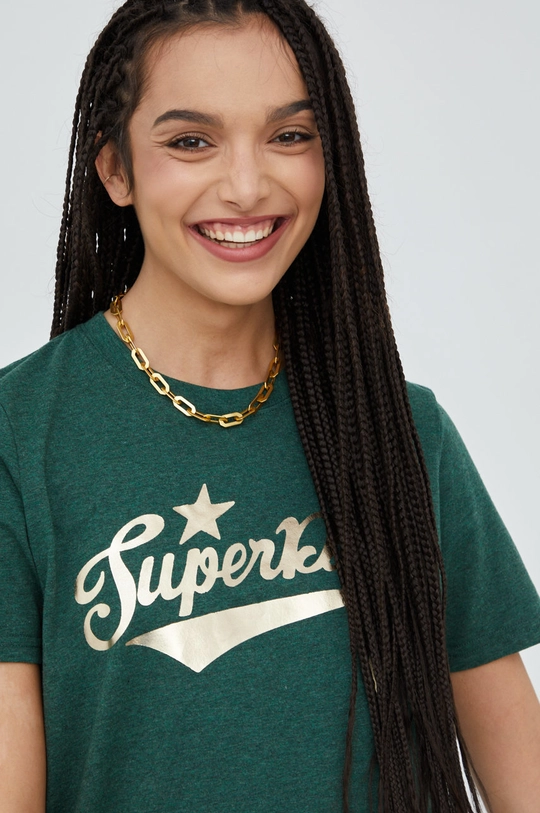 zielony Superdry t-shirt