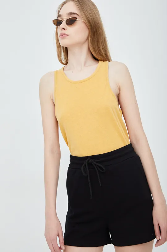 Superdry top in cotone giallo