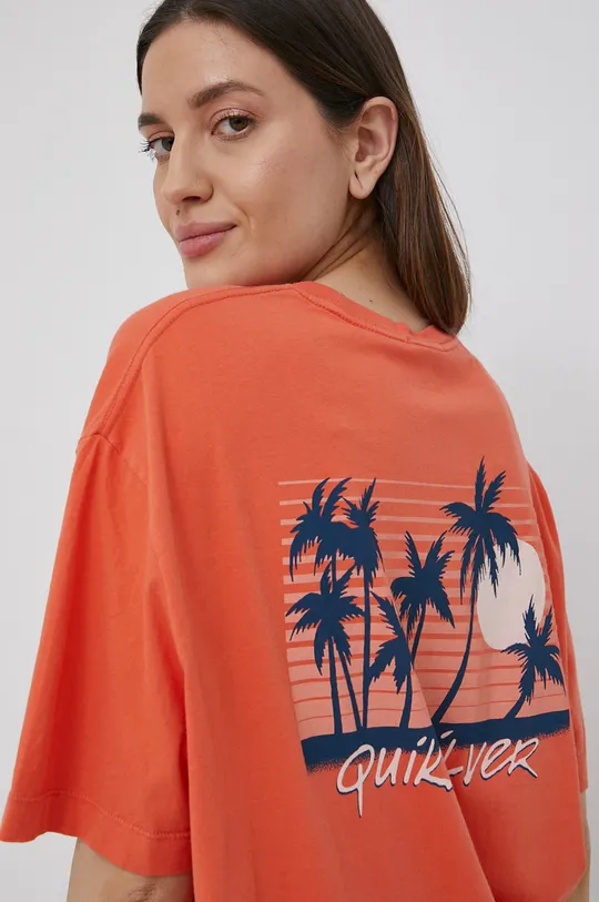pomarańczowy Quiksilver t-shirt bawełniany