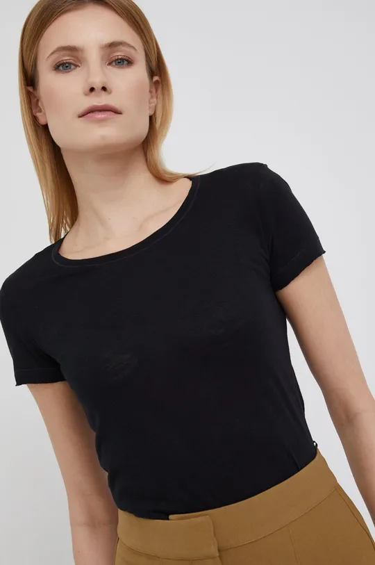 czarny Sisley t-shirt