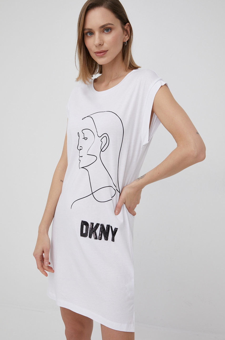 bílá Šaty Dkny Dámský