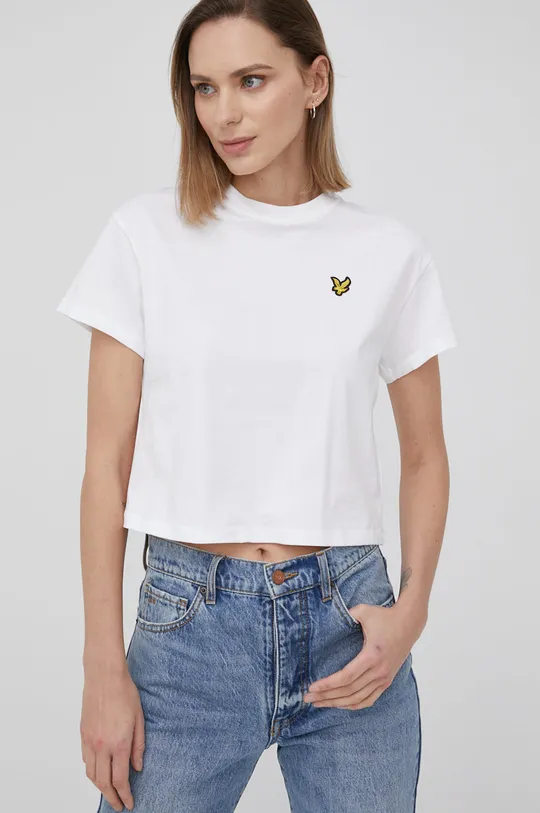 λευκό Βαμβακερό μπλουζάκι Lyle & Scott Γυναικεία