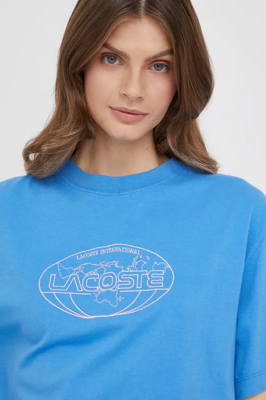 plava Pamučna majica Lacoste