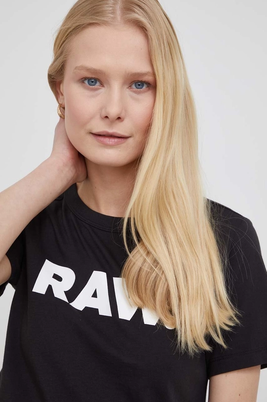 czarny G-Star Raw t-shirt bawełniany