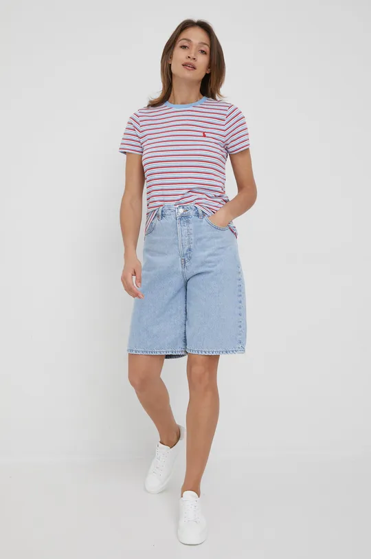 πολύχρωμο Βαμβακερό μπλουζάκι Polo Ralph Lauren Γυναικεία