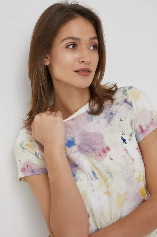 πολύχρωμο Βαμβακερό μπλουζάκι Polo Ralph Lauren Γυναικεία