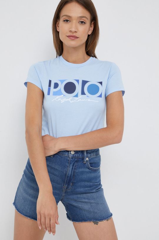 niebieski Polo Ralph Lauren t-shirt bawełniany 211856637007