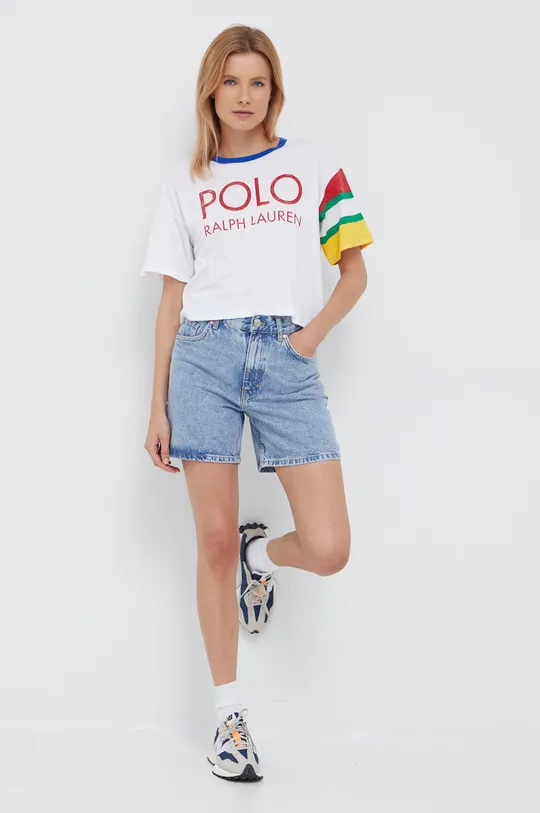 Polo Ralph Lauren t-shirt bawełniany 211863461001 biały