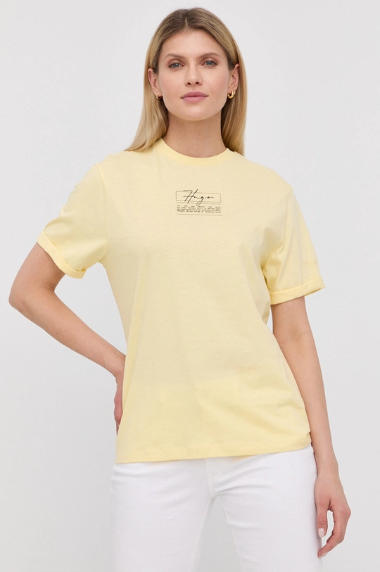 żółty HUGO t-shirt 50467321 Damski