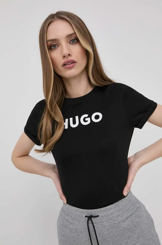 μαύρο Μπλουζάκι Hugo Γυναικεία