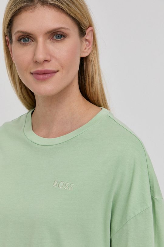 jasny zielony BOSS t-shirt bawełniany 50468168
