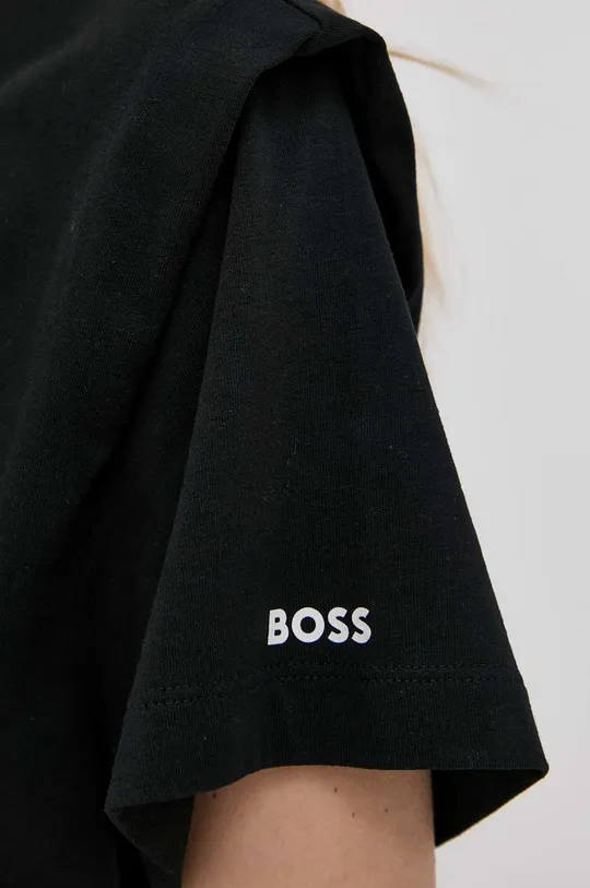 Majica kratkih rukava s dodatkom lana Boss Ženski