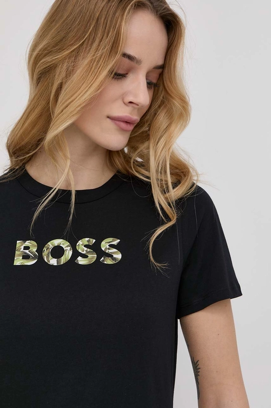 czarny Boss t-shirt bawełniany 50469968