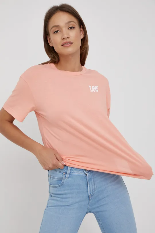 Lee t-shirt bawełniany 100 % Bawełna