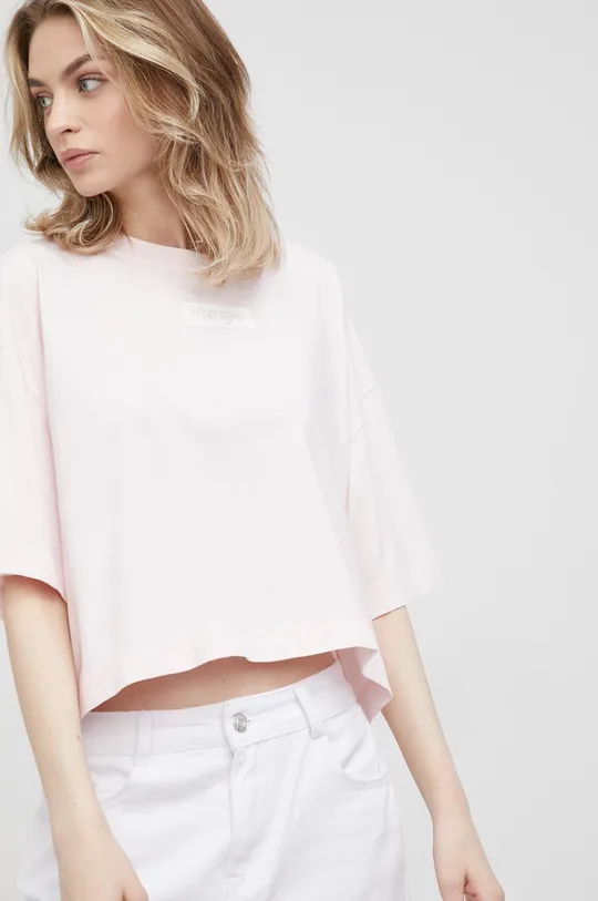 ροζ Βαμβακερό μπλουζάκι Wrangler Γυναικεία