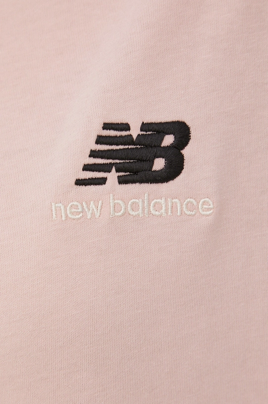 ružová Bavlnené tričko New Balance