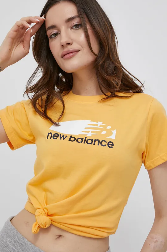 πορτοκαλί Μπλουζάκι New Balance