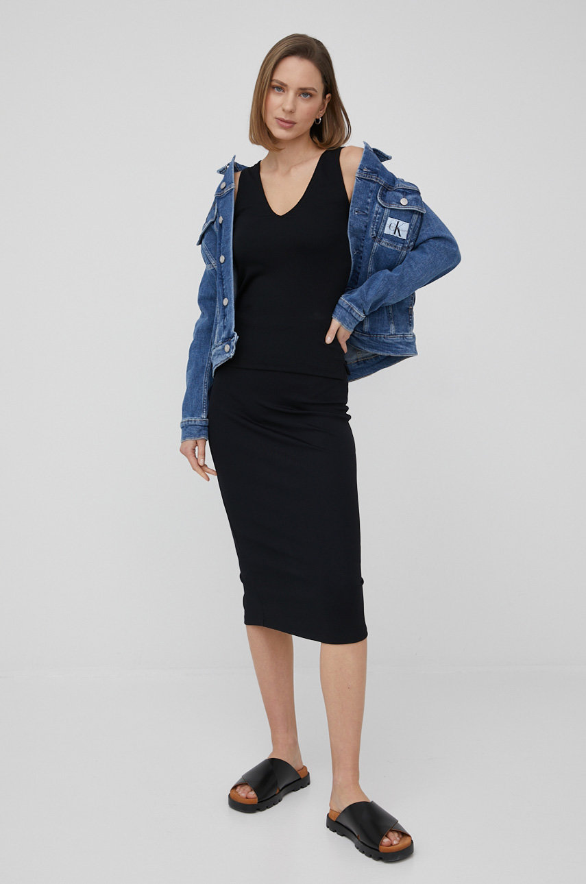 Топ Calvin Klein женский цвет чёрный | ANSWEAR.ua