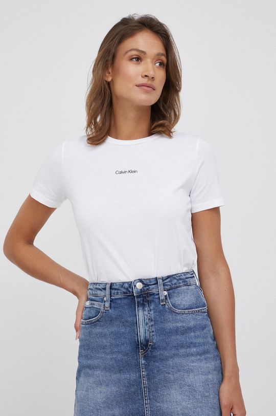 bílá Bavlněné tričko Calvin Klein Dámský