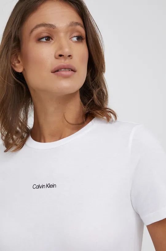 fehér Calvin Klein pamut póló