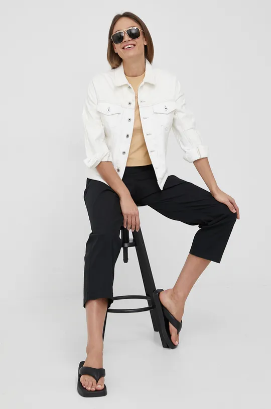 Βαμβακερό μπλουζάκι Calvin Klein Jeans μπεζ