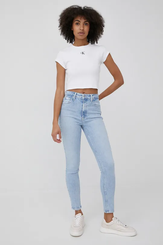 Calvin Klein Jeans t-shirt J20J218337.PPYY biały