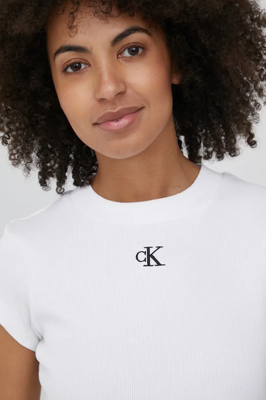 fehér Calvin Klein Jeans t-shirt