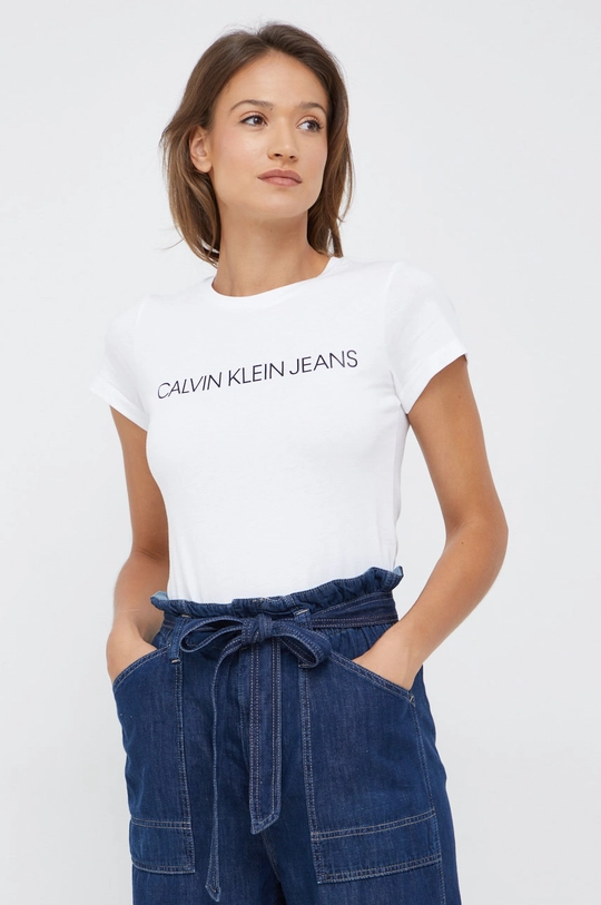 μαύρο Μπλουζάκι Calvin Klein Jeans(2-pack) Γυναικεία