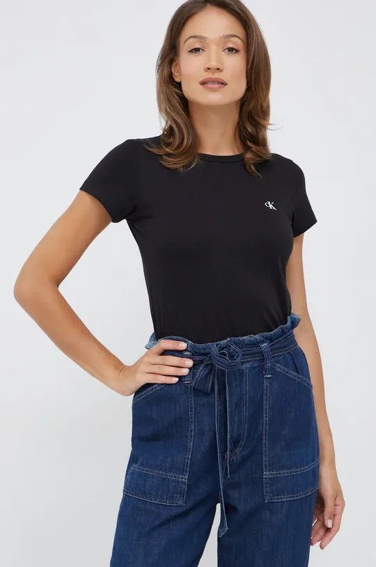 Μπλουζάκι Calvin Klein Jeans(2-pack) μαύρο