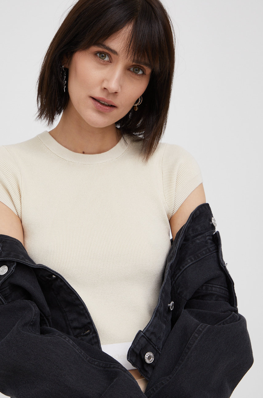 písková Tričko Calvin Klein Jeans