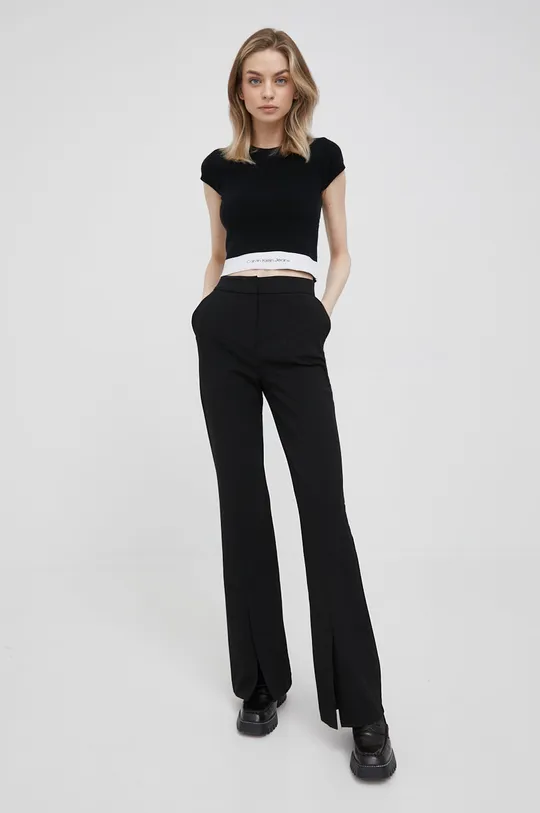Μπλουζάκι Calvin Klein Jeans μαύρο