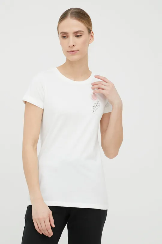 λευκό Βαμβακερό μπλουζάκι Outhorn Γυναικεία
