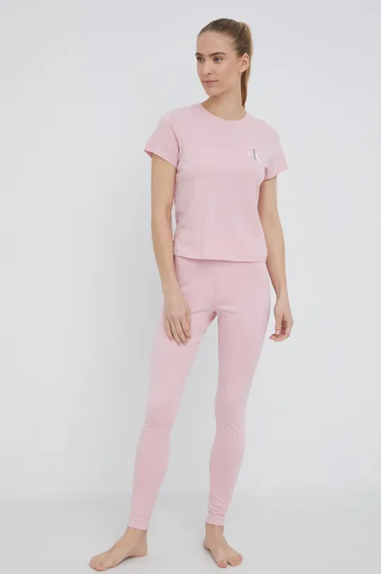Піжамна футболка Calvin Klein Underwear рожевий