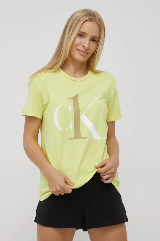 κίτρινο Μπλουζάκι πιτζάμας Calvin Klein Underwear Γυναικεία