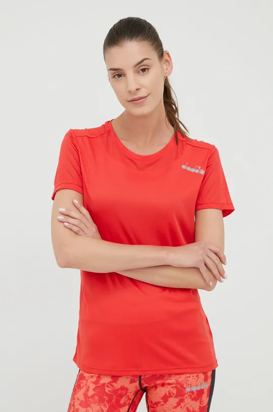 червоний Бігова футболка Diadora Core Жіночий