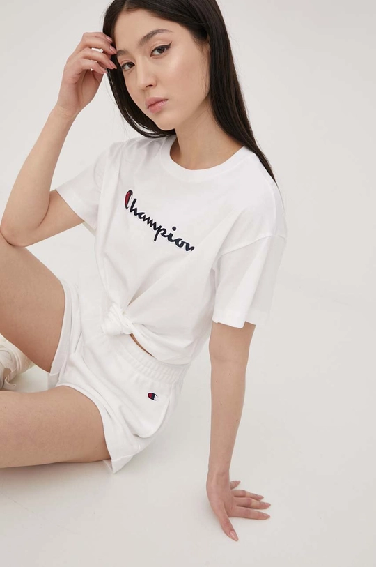 Champion t-shirt bawełniany 115351 Damski