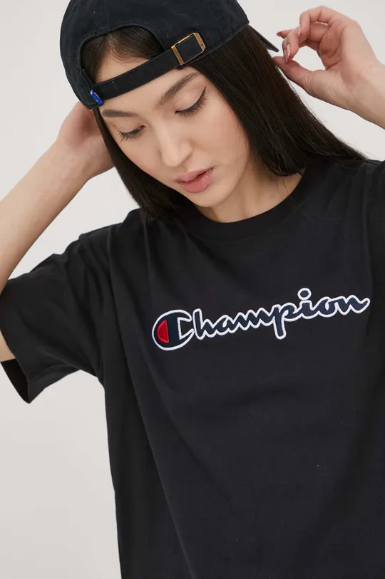 black Champion cotton t-shirt